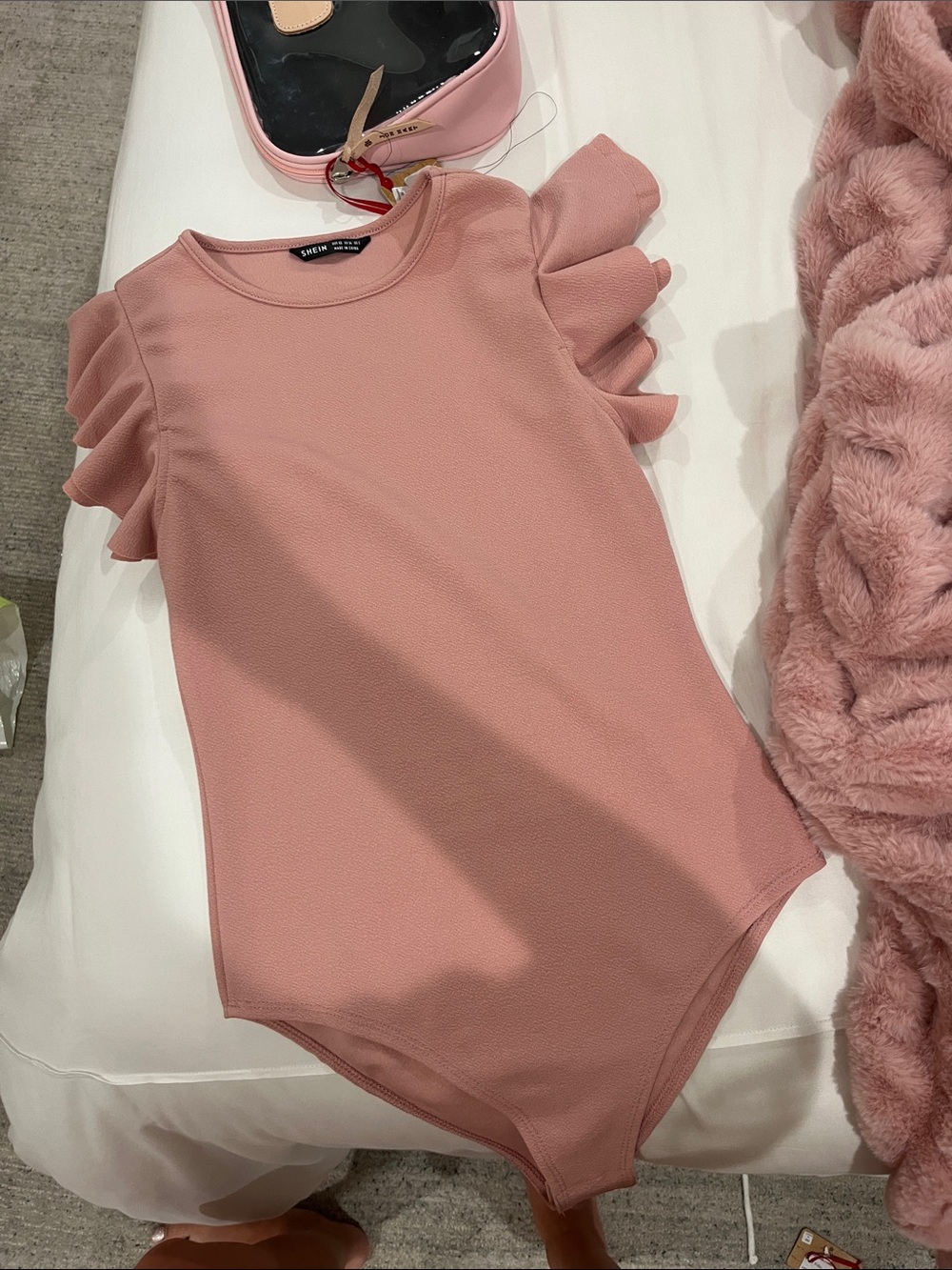 SHEIN Dusty Pink Scoop Neck Top